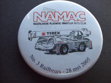 NAMAC miniatuur autobeurs Terex grote kraanwagen